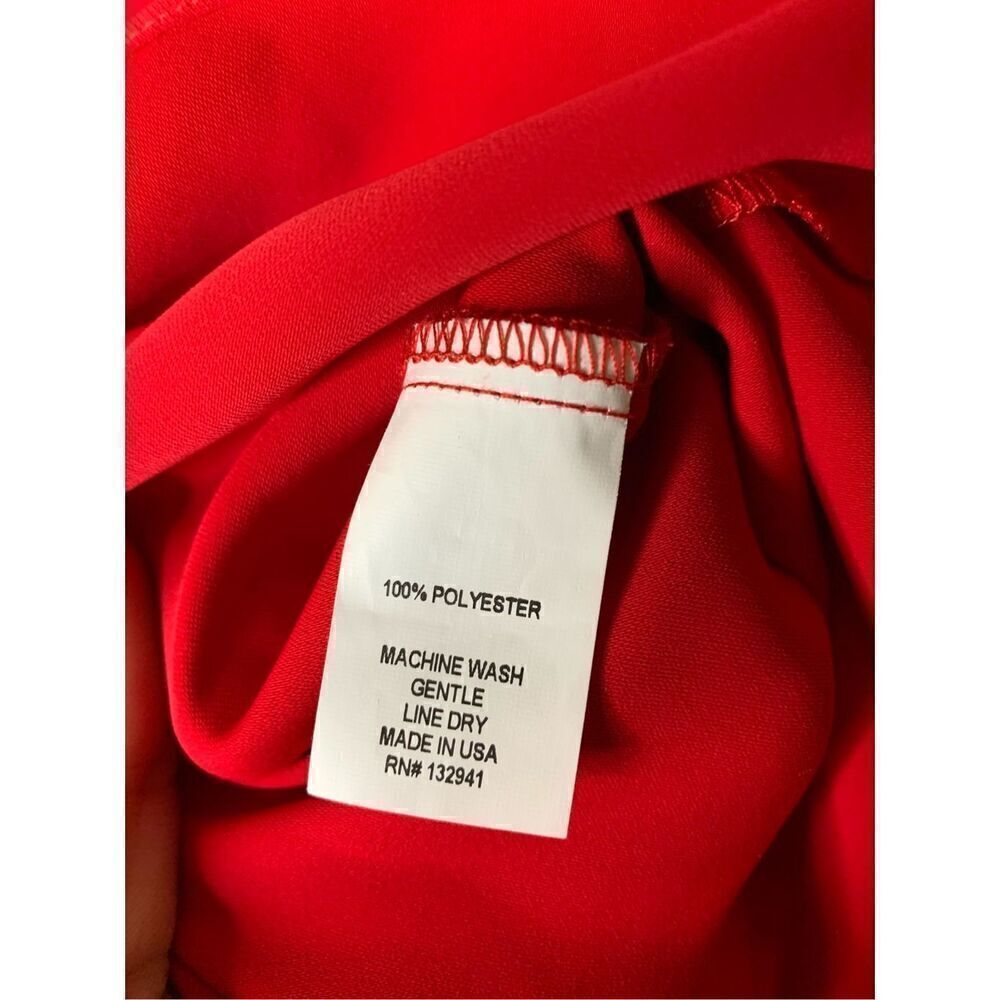 Amanda Uprichard blouse top red women's size small - Picture 5 of 5